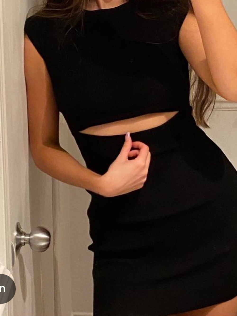 Wilfred Black Cutout Mini Dress